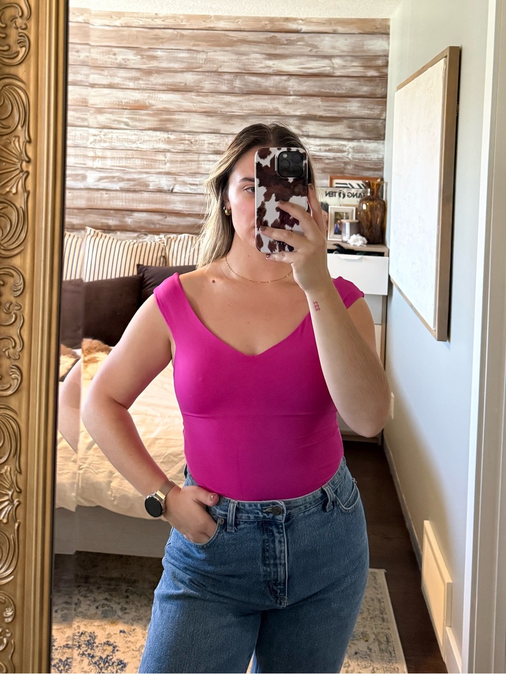 Zara Womens Pink Bodysuit